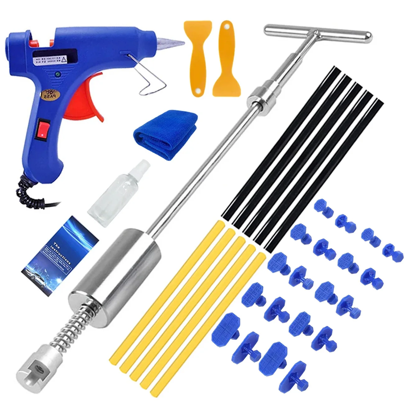 Neue Auto Zubehör Auto Dent Reparatur Kit Professionelle Mechanische Werkstatt Werkzeuge Für Auto Körper Blatt Metall Puller Hagel Pit Image