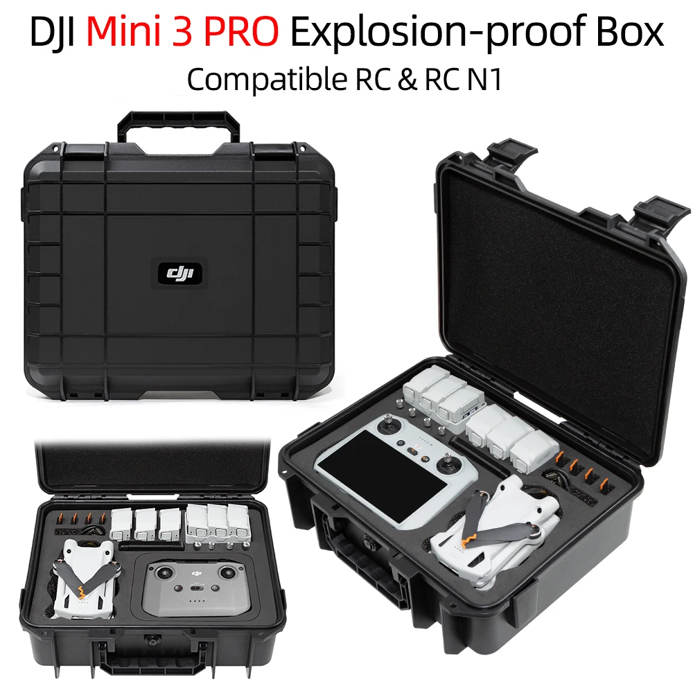 Für DJI Mini 3/Mini 3Pro Fall Explosion Proof Fall Mini 3Pro Tasche Tragbare Wasserdichte Box Hard Shell große Kapazität Fall Image