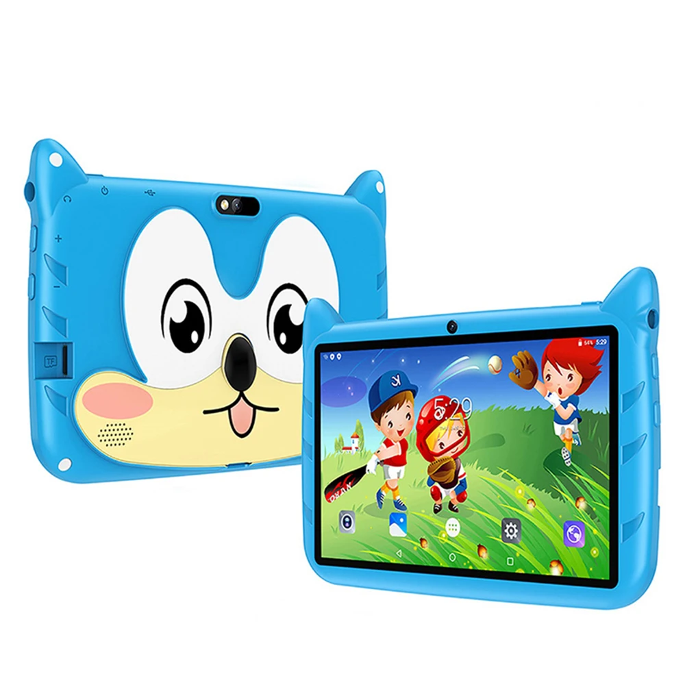 BDF Cartoon-Muster 7 Zoll Kinder-Tablet Quad Core 4 GB RAM 64 GB ROM Android 13 Google Learning Education Games Tablets 4000 mAh Image