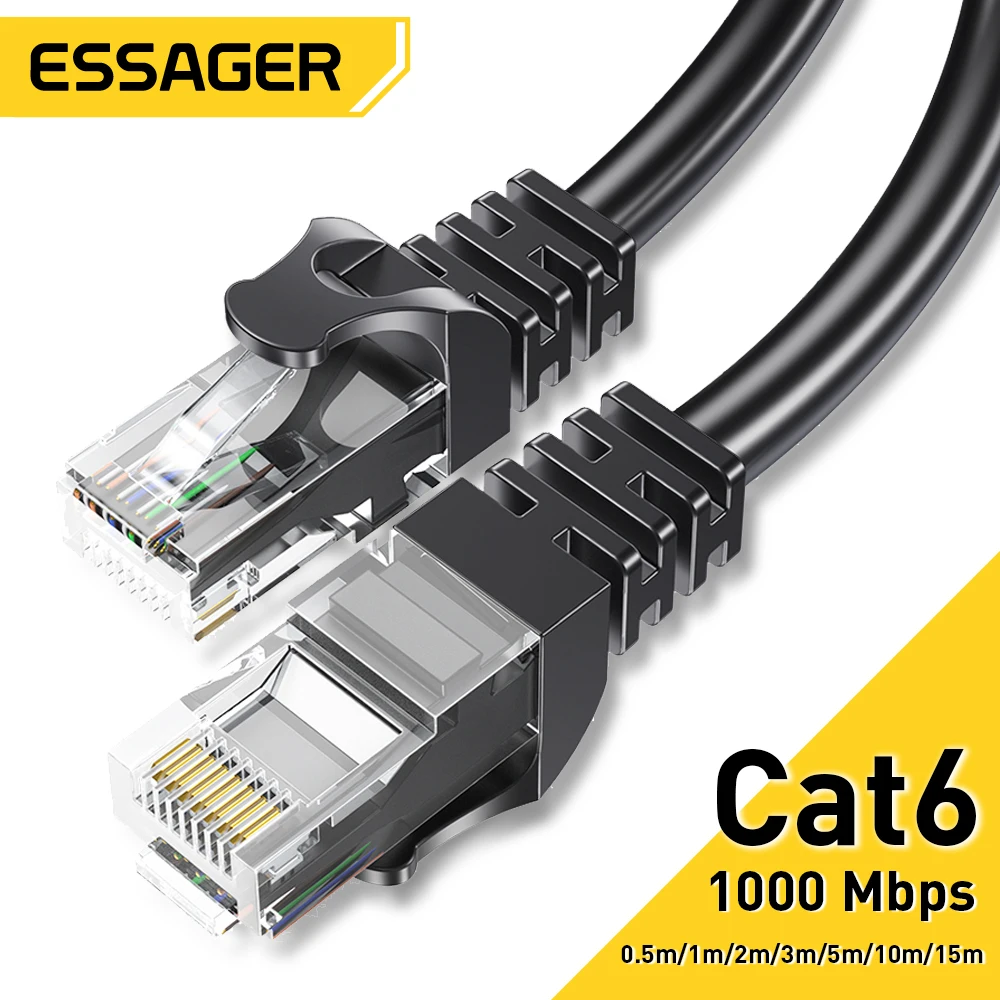 Essager Ethernet Kabel Cat6 Lan Kabel UTP CAT 6 RJ 45 Netzwerk Kabel 5m/10m/15m Patchkabel für Laptop Router RJ45 Netzwerk Kabel Image