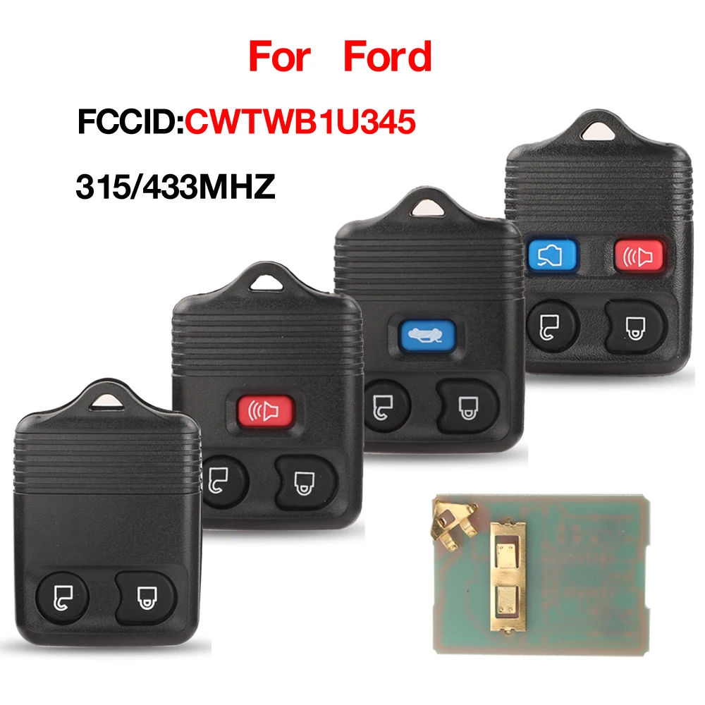 Jingyuqin 10PCS 315/433MHz Auto Schlüssel Ersetzen Fernbedienung Schlüssel Fob Keyless Entry Für Ford Transit MK6 Connet 2000-2006 Programm Details Image