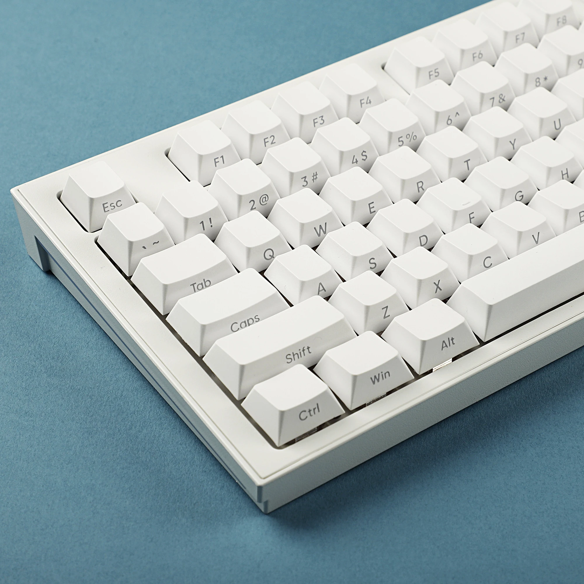 134, weiße PBT-Double-Shot, seitlich beleuchtete, durchscheinende, hintergrundbeleuchtete Tastenkappe für 108 104 96 87 84 68 61 MX mechanische Tastatur Image