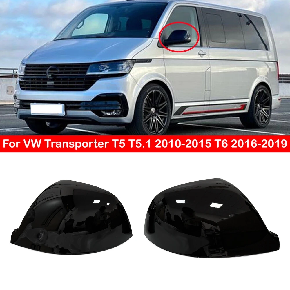 Für VW Transporter T5 T5.1 2010-2015 T6 2016-2019 Ersatz Auto Rückspiegel Seite Spiegel Abdeckung Flügel kappe Außentür Fall Trim Image