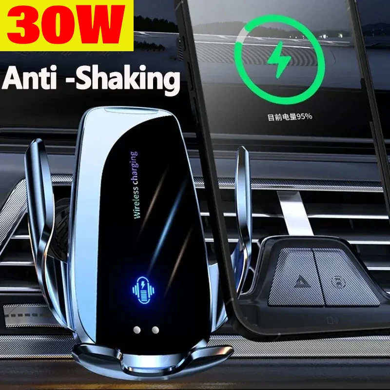 30w Auto kabelloses Ladegerät automatische Autotelefon halter Infrarot-Induktion für iPhone 14 13 12 Xiaomi Samsung Schnell ladestation Image