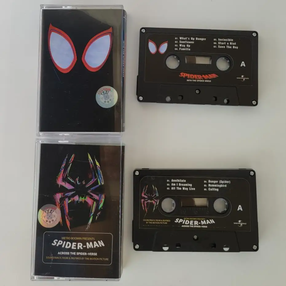 Spider-Man Across the Spider-Verse Musikband Gwen Stacy Miles Morales Spiderman Cosplay Tape Soundtracks Box Walkman Kassetten