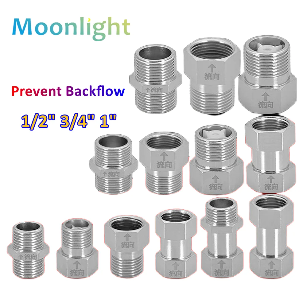 1 Stücke Männlich Weiblich Gewinde Messing Rückschlagventil 1/2 "3/4" 1 BSP Einweg-rückschlagventil Für Wassertank Warmwasserbereiter Wc Wasserleitung Image