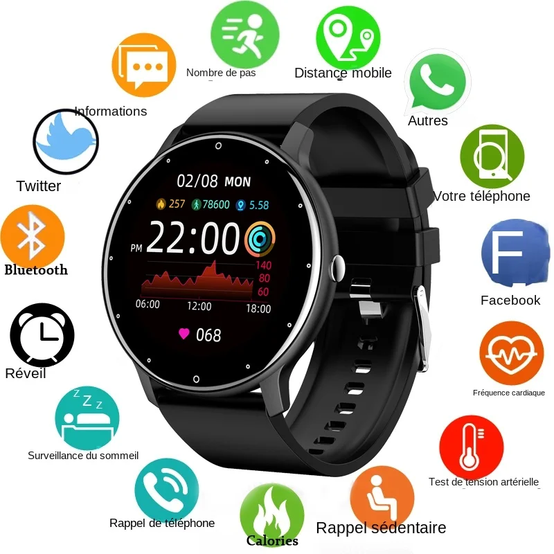 Lige neue Smartwatch Frauen Männer Dame Sport Fitness Smartwatch Schlaf Herzfrequenz messer wasserdichte Herren uhren für iOS Android Image
