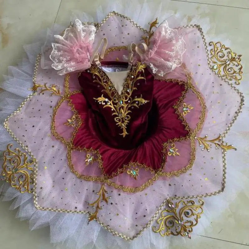 Kinder profession elle Ballett rock Mädchen Schwan See Tanz Ballett Erwachsene Ballerina rote Prinzessin Kleid Leistung Tanz kostüme