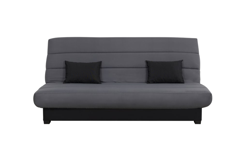 Banquette convertible clic clac 2 places rangement intégré pearl gris