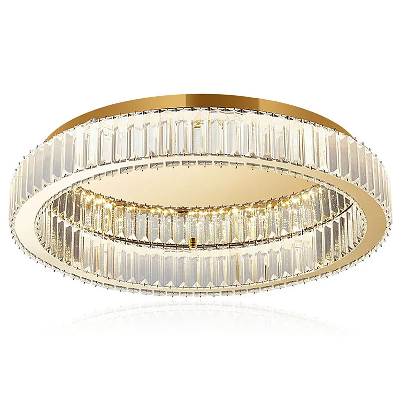 Moderne Gold Kristall Decke Kronleuchter für Wohnzimmer Schlafzimmer Luxus Runde Decke licht Led Innen Beleuchtung Dekor