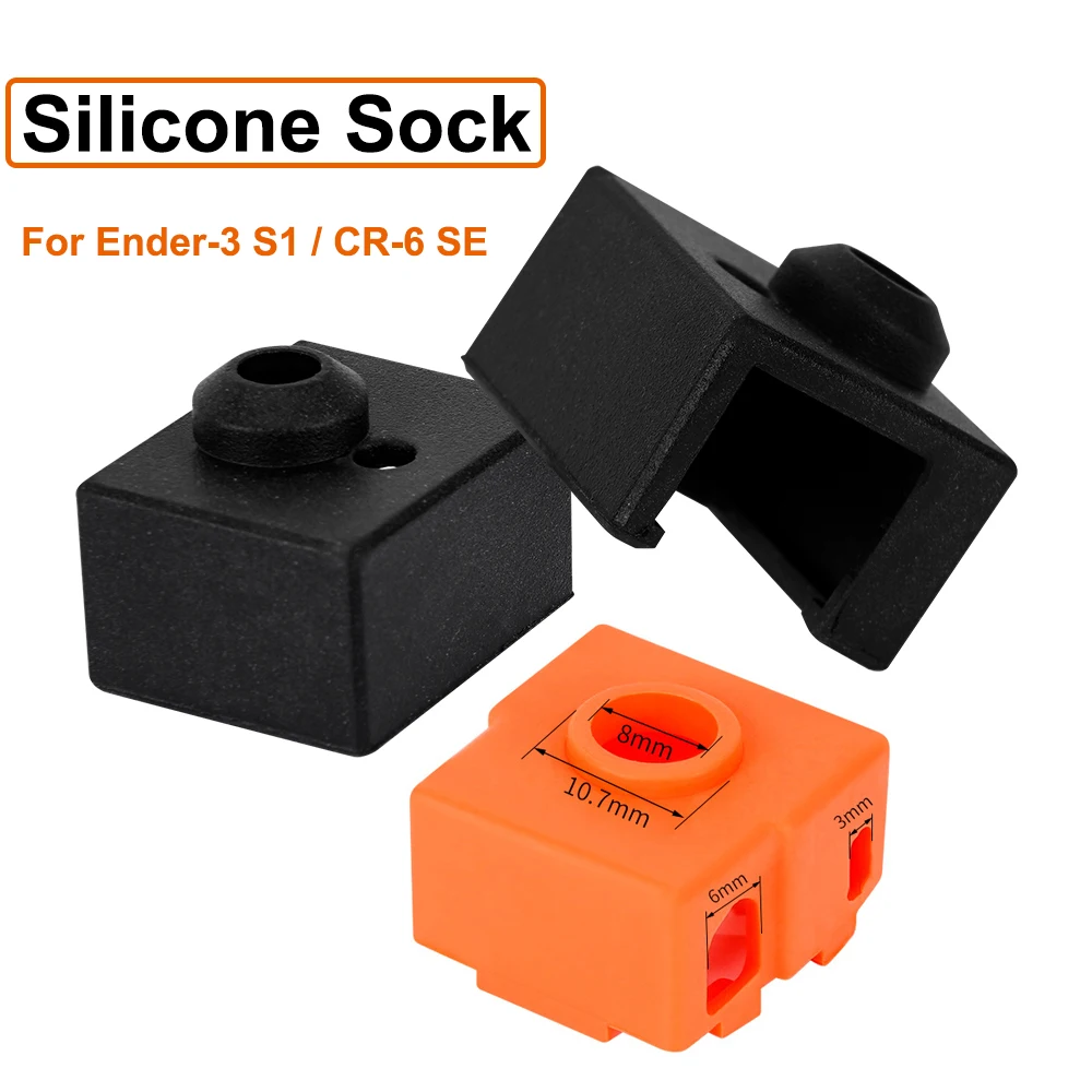 5 stücke hotend beheizte block silikon socken abdeckung für Ender-3 s1 CR-6 se heiz block warm halten abdeckung ender3 s1 cr6 se 3d drucker Image