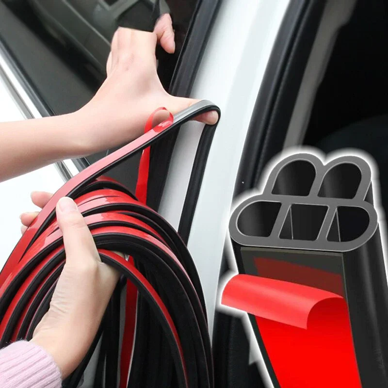 Heißer Gummi Auto Tür Dichtung Streifen Doppel Schicht Dichtung Schutz Auto Schalldichte Wasserdichte Wetter Streifen für Tür Haube Stamm Image