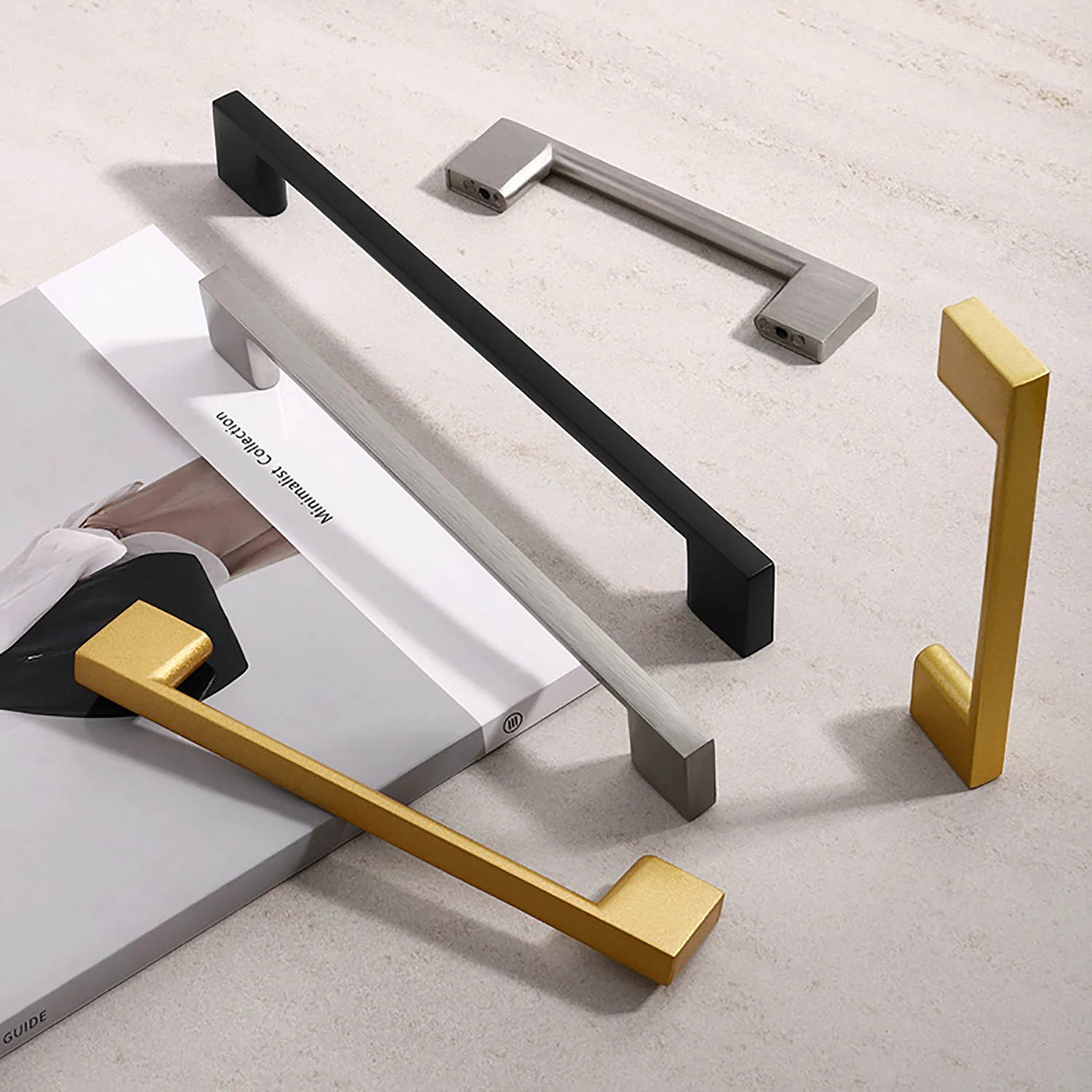 Amerikanische moderne minimalist ische Schränke, Schubladen, Schränke, Möbel, Hardware-Griffe, Türgriffe aus Aluminium legierung Image