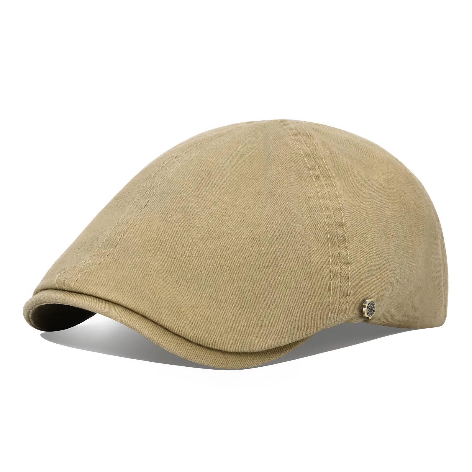 VOBOOM 100 % Herren-Baskenmütze, Baumwolle, Gatsby-Mütze, Ivy-Cap, irische Jagd, Zeitungsjungenmütze, flache Kappe, Cabbie-Hüte, Fahren, Golf-Kappen Image