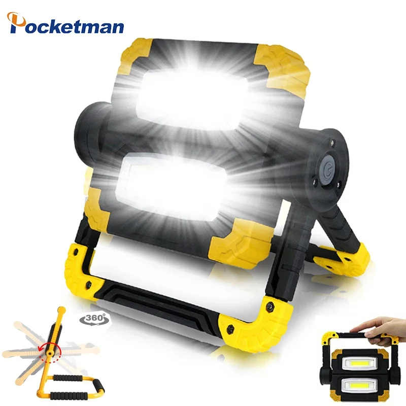300W Tragbare Arbeit Licht Scheinwerfer Cob Wasserdichte Lampe Wiederaufladbare Taschenlampe Camping Angeln Suchscheinwerfer Außen Beleuchtung Werkzeug Image