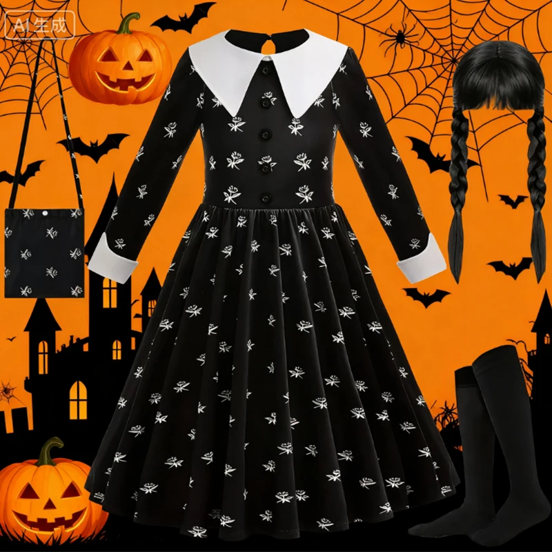 Halloween Cosplay Kostüm für Kinder Karneval Ostern Party Fancy Disguise Dress Up Kinder Prinzessin Floral Party Prom 12 Jahre Kleider Image