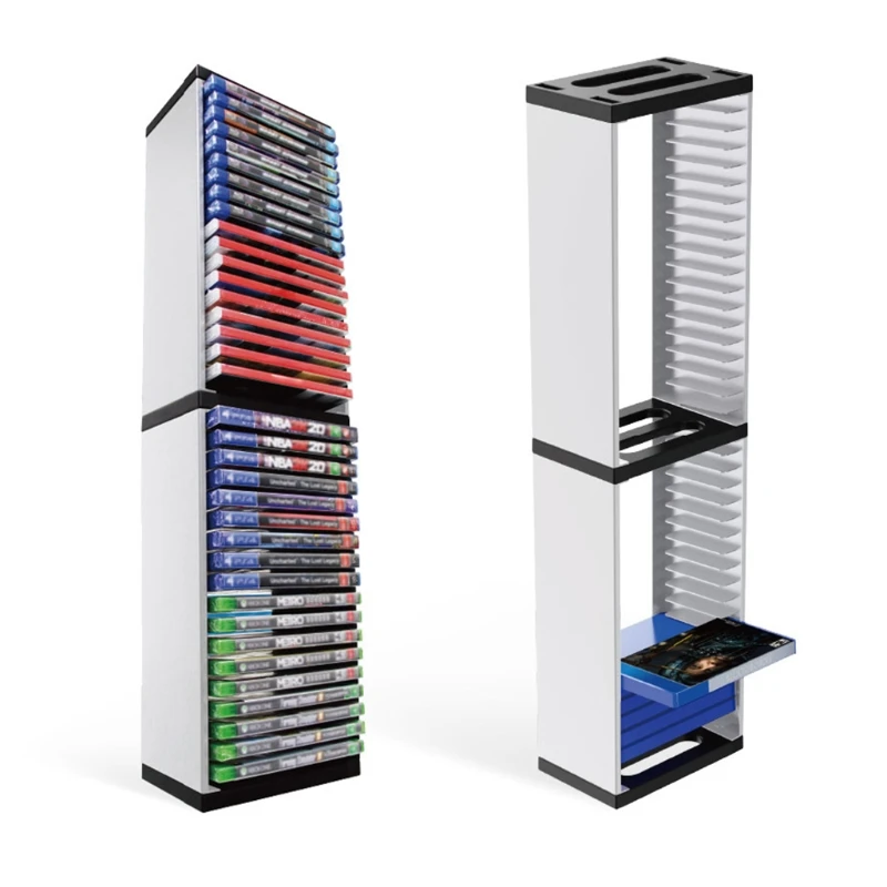 Für PS5 Spiel CD Box Halterung Halter 36 Spiel Disc Lagerung Turm Regal Rack Für PS4 Eine Spielkonsole Ständer Zubehör. Image