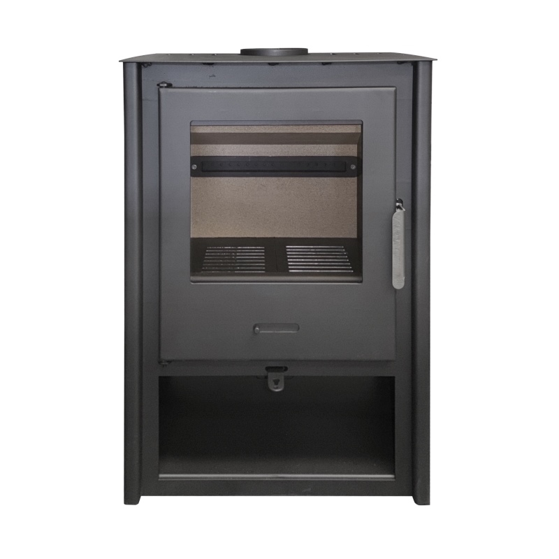 MAESTRO FERRETERO MF - Holzofen Deva 12 kW aus Stahl mit Vermiculite-Brennkammer und sauberer Keramikscheibe für effiziente Verbrennung und niedrige Emissionen Image