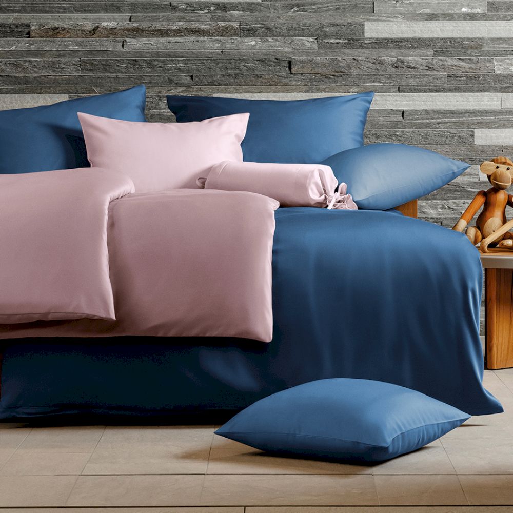 Hefel Luxus »Classic Uni« Tencel Bettwäsche rosa / Bettwäsche / 155x200 cm / 80x80 cm Image
