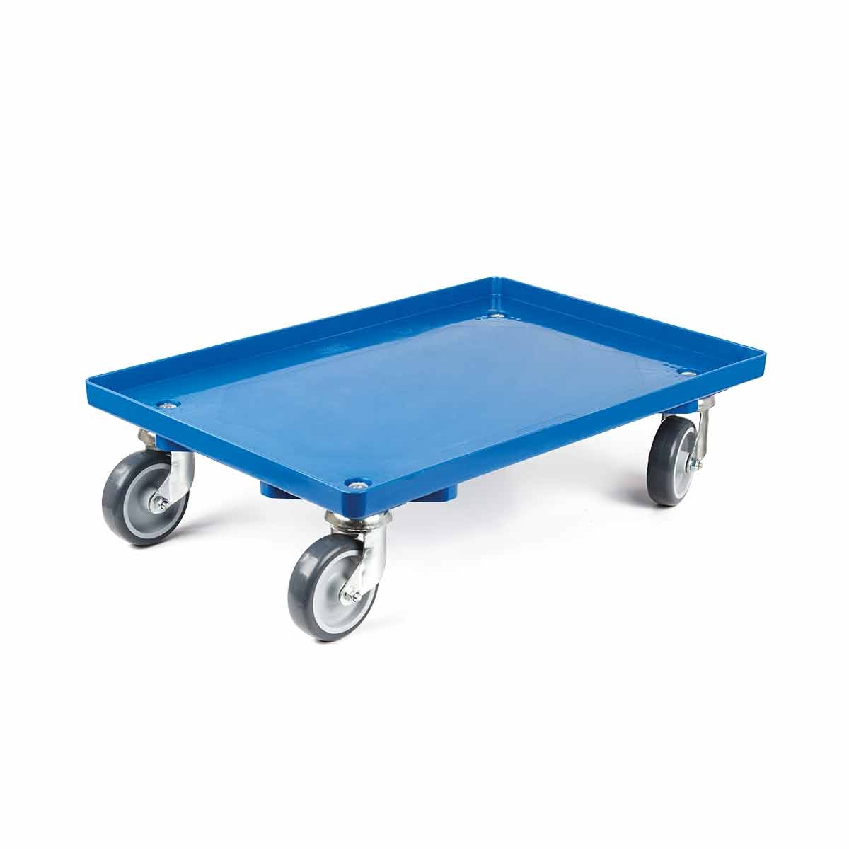 Oswald Transportgeräte Transportroller Light, Boden geschlossen, ABS Kunststoff, 415 x 615 x 175 mm, 250 kg, Verkehrsblau Image