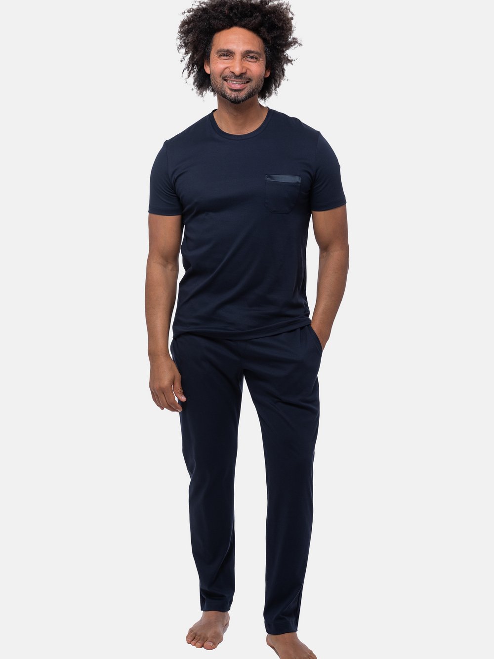 Mey Schlafanzug Herren blau, L Image