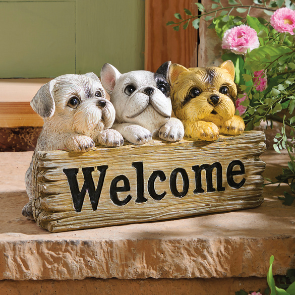 Willkommensschild Hundedesign Image