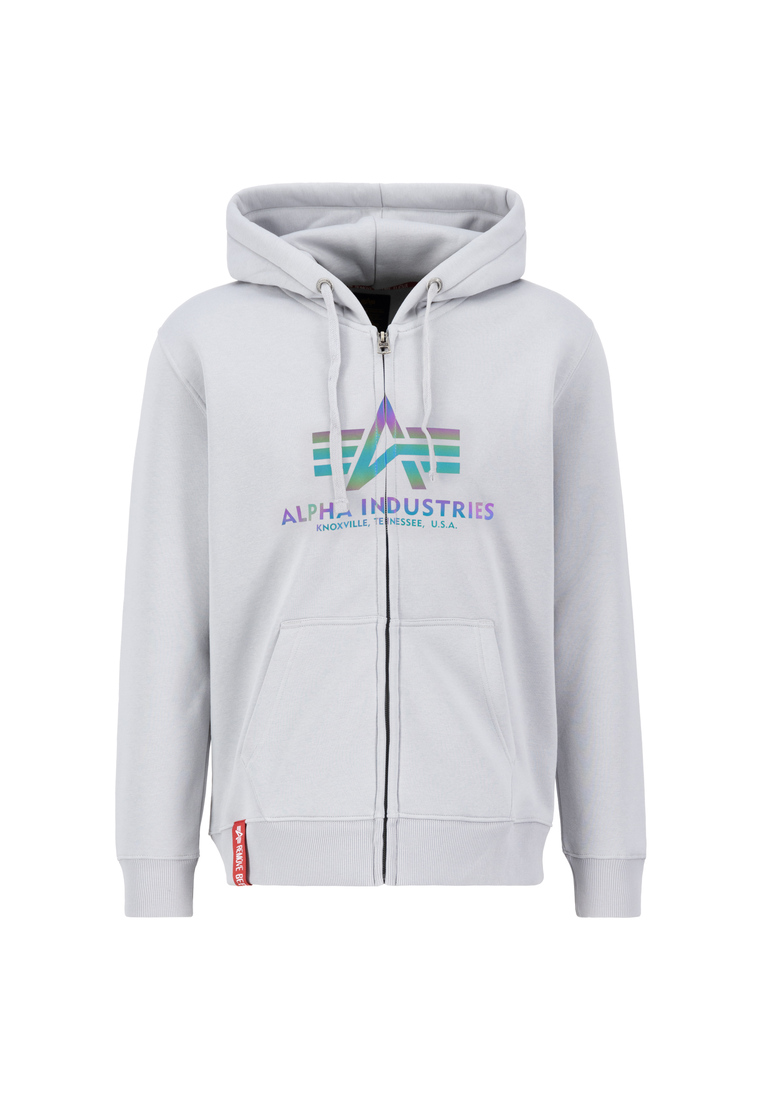 Basic Rainbow Reflective Zip Hoodie Image
