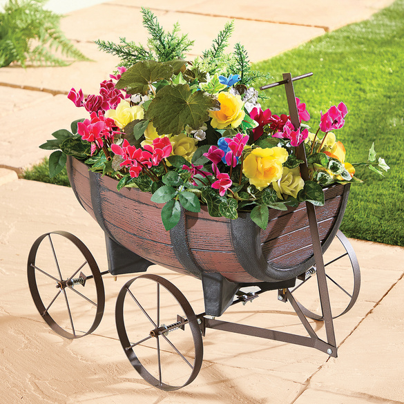 Pflanzgefäß Holzfass Image