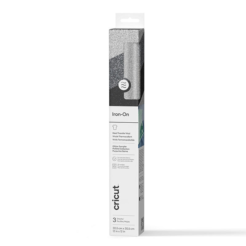 Cricut Glitter Iron-On Sampler | Tuxedo | Silver/Black