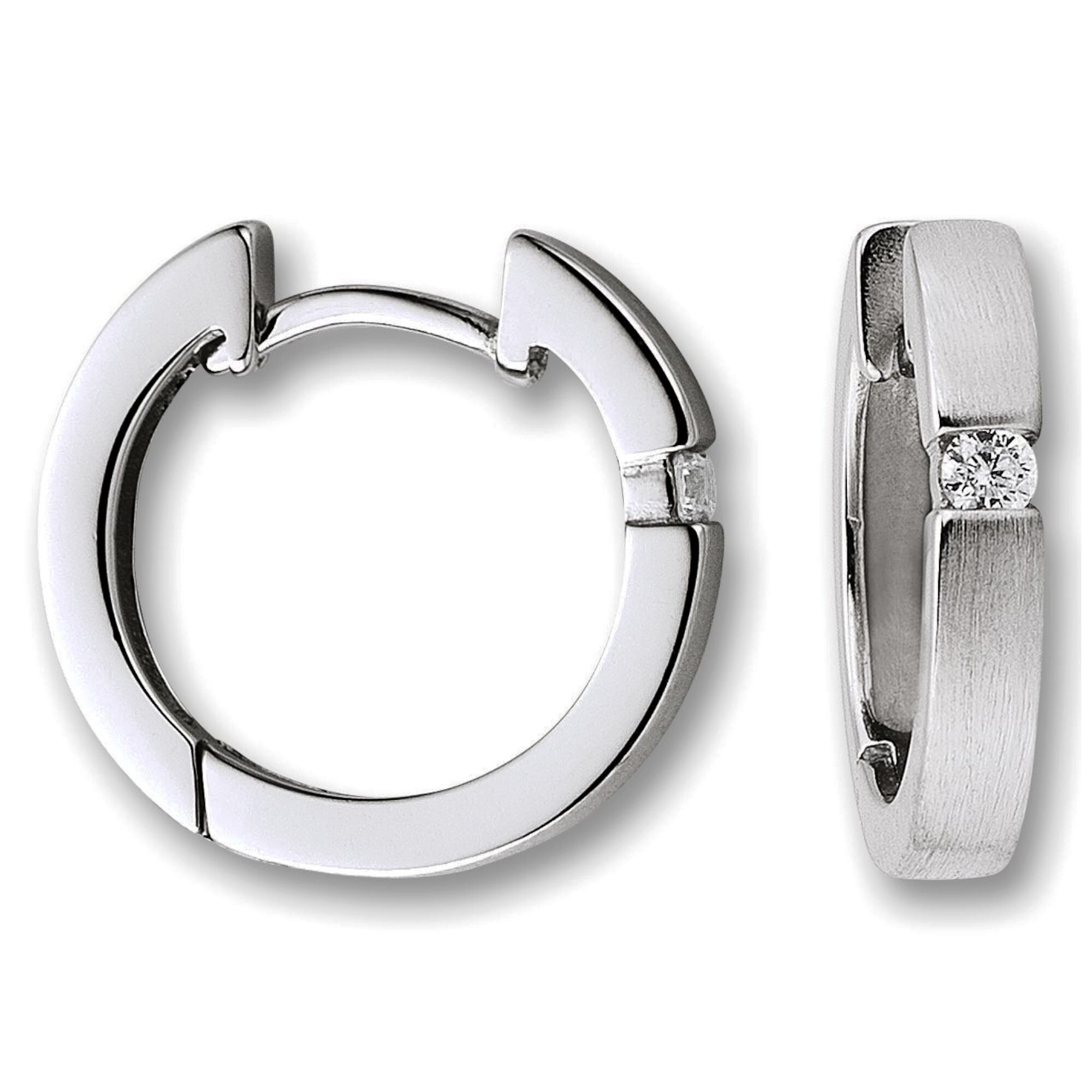 Paar Creolen ONE ELEMENT "Zirkonia Ohrringe Creolen aus 925 Silber Ø 2,7 x 15,7 mm", silber, Ohrringe, Damen, Damen,mit Zirkonia, Silber 925 (Sterlingsilber), Bedeutungsvoll & zeitlos – ein Begleiter mit Persönlichkeit