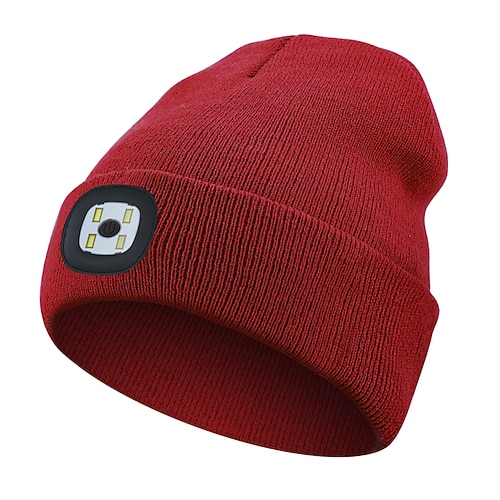 Cappello in Maglia Musicale Bluetooth Wireless Nuovo Cappello Luminoso LED all'aperto Cappello Wireless Bluetooth con Luci e Auricolari Integrati Ricaricabile USB Alimentazione Batteria 1.5-3W Regalo