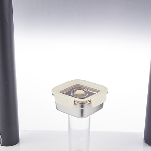 contenitore per alimenti sottovuoto contenitore per alimenti sigillato sus304 per alimenti bento lunch box per frutta, frigorifero sicuro, contenitore per pasti ermetico (quadrato)