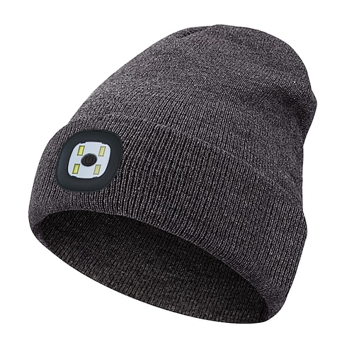 Cappello in Maglia Musicale Bluetooth Wireless Nuovo Cappello Luminoso LED all'aperto Cappello Wireless Bluetooth con Luci e Auricolari Integrati Ricaricabile USB Alimentazione Batteria 1.5-3W Regalo