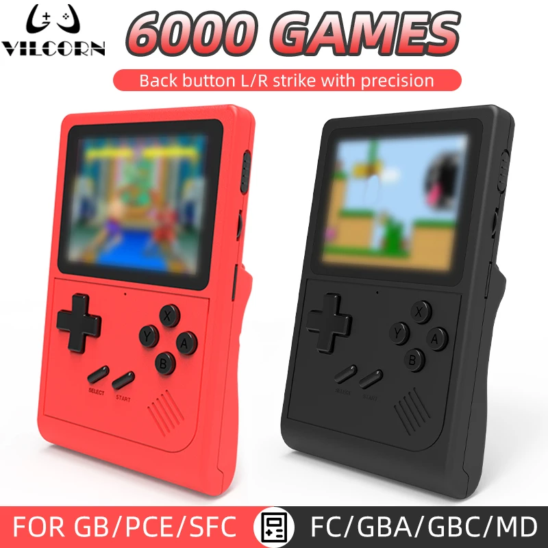 Gb300 handheld videospiel konsole 3,0 zoll av ausgabe bildschirm retro spiel konsole eingebautes spiel für sf/sfc/gb/gba für gameboy
