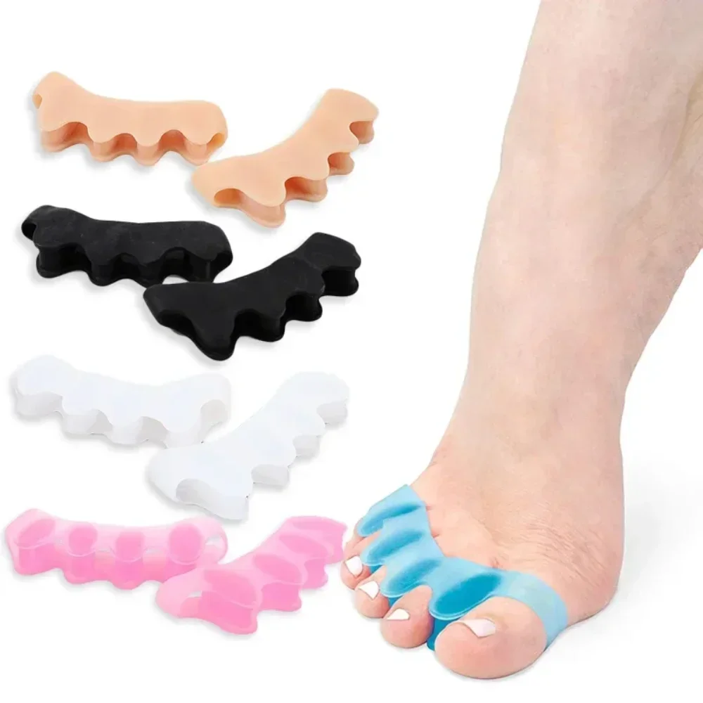 1 Paar Silikon-Zehenspreizer, Bunion Corrector, Hammerzehen-Korrektor, weiches Silikonmaterial zur Zehentrennung, Fußpflege-Werkzeug Image