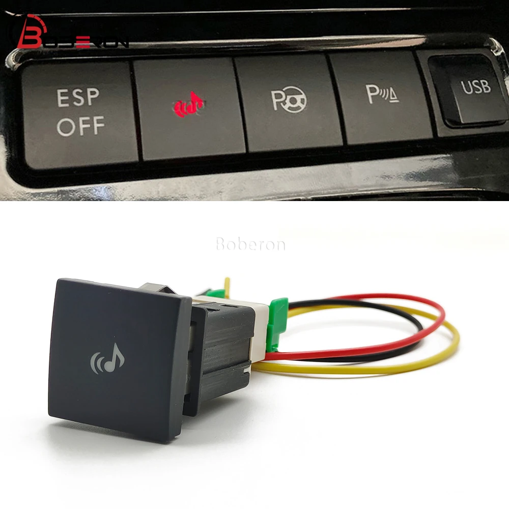 Auto rot LED Drl Licht Verpackung Radar Power On Off Kamera Spiegel Schalter Taste für VW Golf 6 Jetta 5 mk5 Caddy Eos Scirocco Image