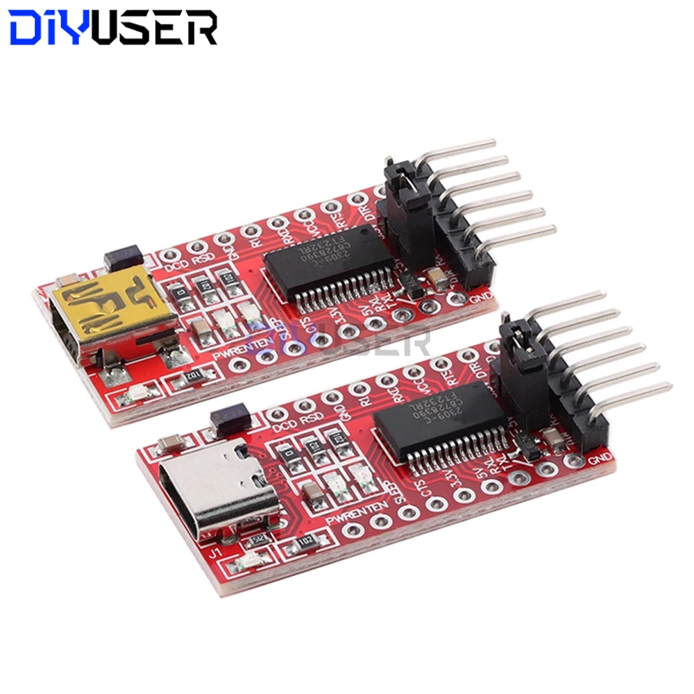 FT232RL USB zu TTL Seriell Konverter 3,3 V/5 V Dual Spannung Arduino Pro Mini ATmega328P FTDI Adapter Modul mit DIP Schalter Image