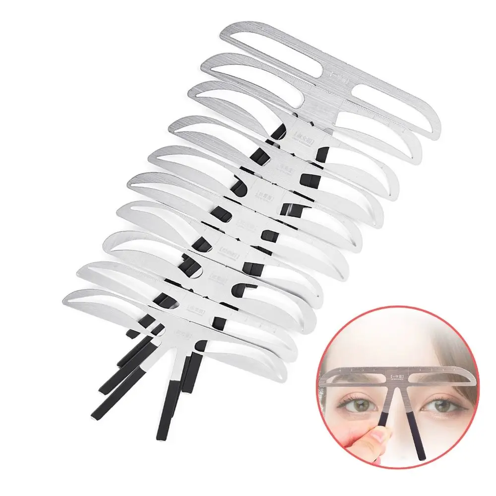 Make-up Augenbrauen Schablone Lineal Augenbrauen Metall Permanent Make-up Tattoo Position Form Lineal für Schönheit Kosmetik DIY Vorlage Werkzeuge