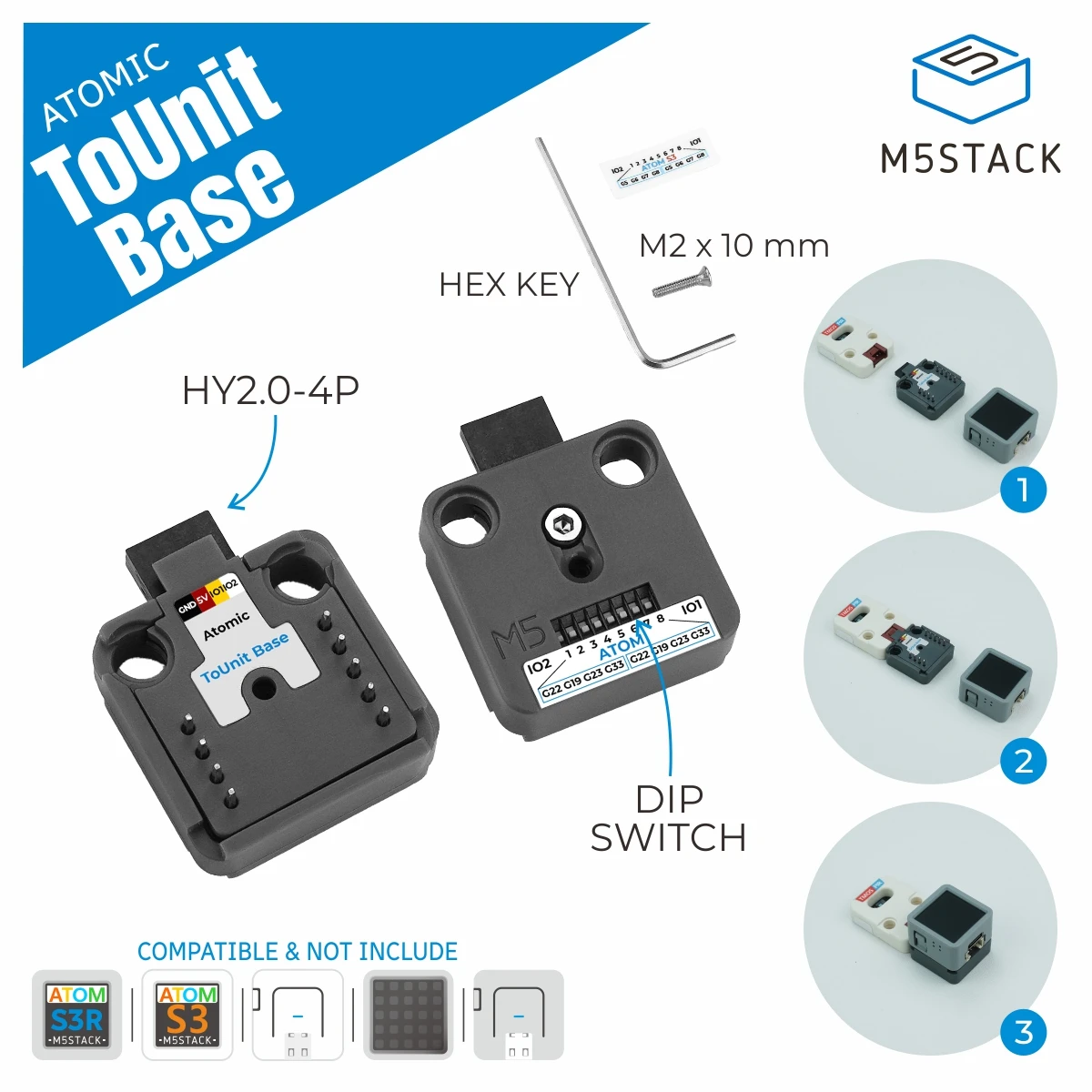 M5Stack Offizielle Atomic ToUnit Base Image