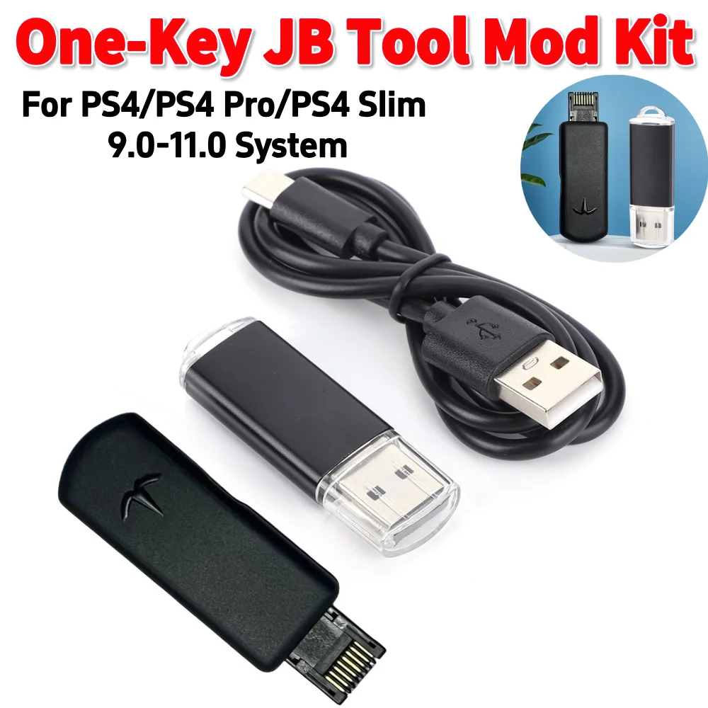One-Key JB Tool Mod Kit USB Dongle JB USB Adapter Modifikation Kit Spielzubehör für PS4/PS4 Pro/PS4 Slim 9.0-11.0 System Image