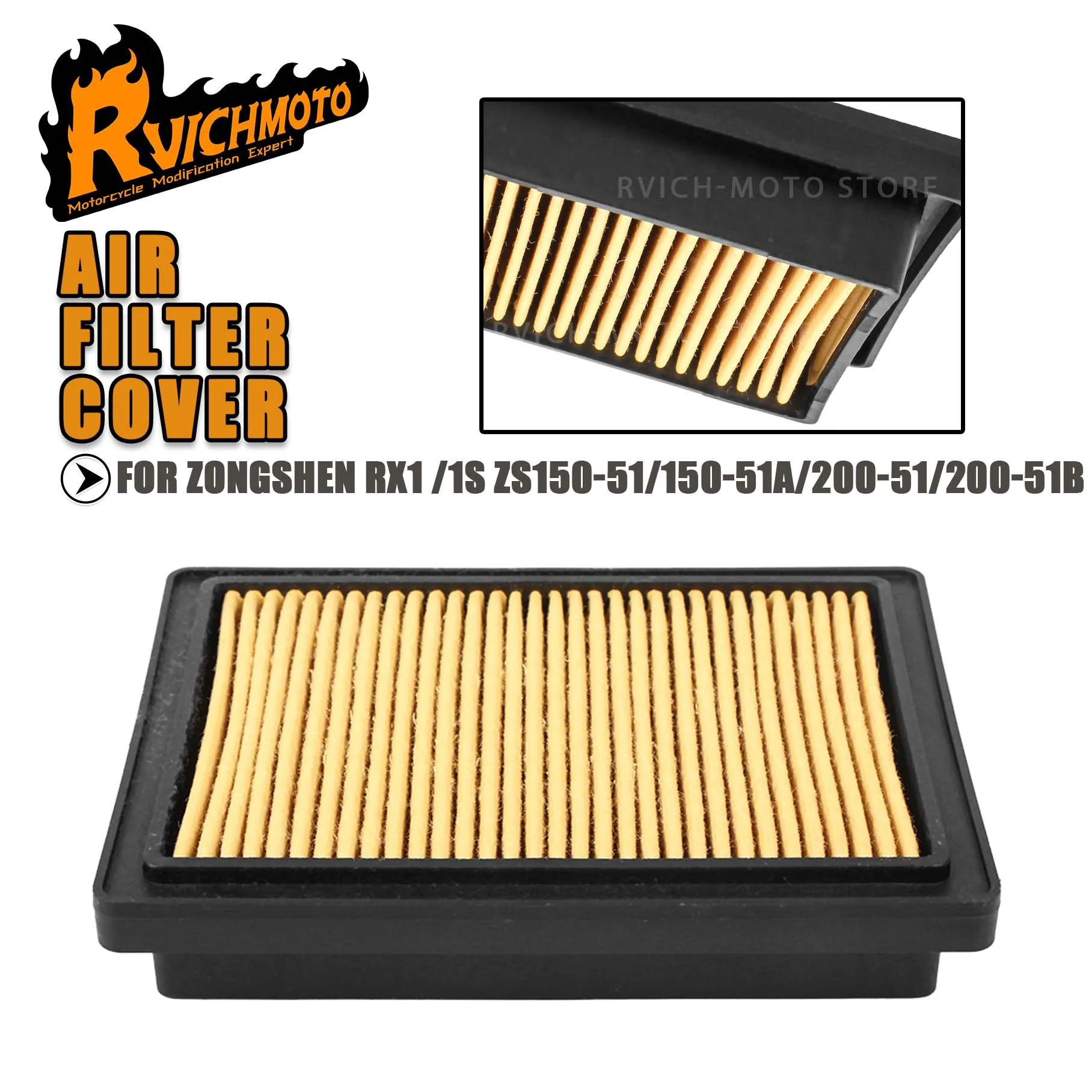 Motorrad Lufteinlass Reinigung Für ZongShen RX1 RX1S ZS 150-51 150-51A 200-51 200-51B sauber Filter Motor Reiniger Element