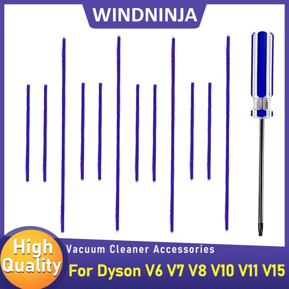 Für Dyson V6 V7 V8 V10 V11 V15 Staubsauger Weiche Plüsch Streifen Teile mit Werkzeug Weiche Roller Zubehör Tragen Beständig Streifen Image
