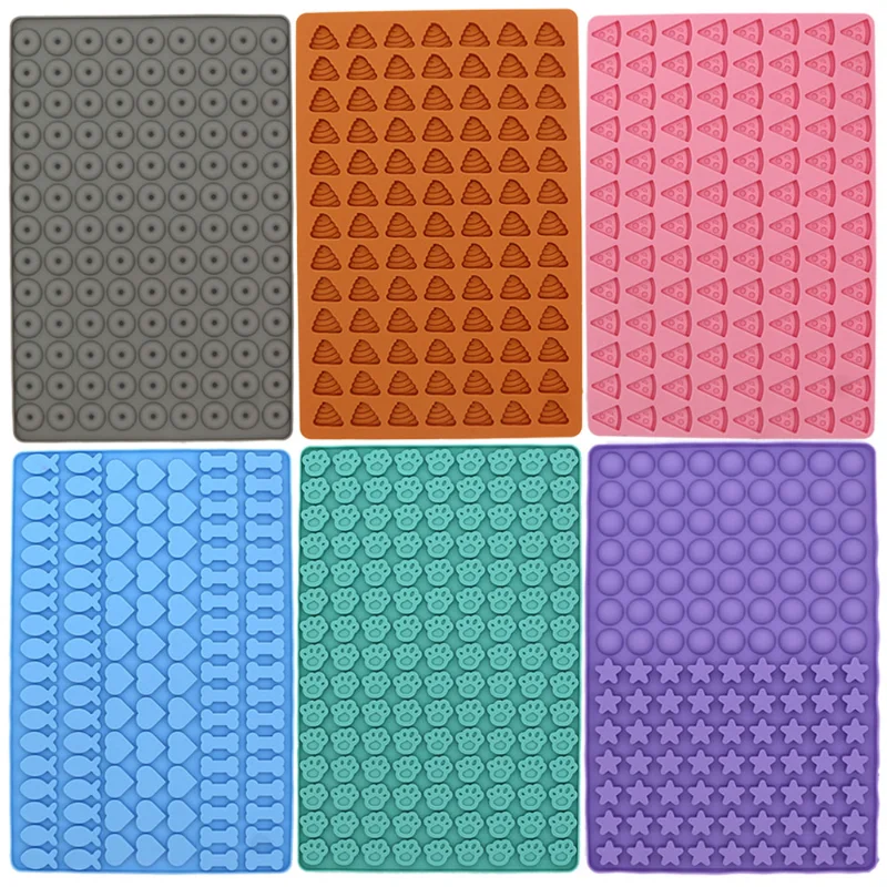 Multi-Cavity Geometrie Keks Silikonform Knochen Herz Schokolade Süßigkeiten Backset Stern Donut Kuchen Dekor Form Eiswürfelform Geschenk Image