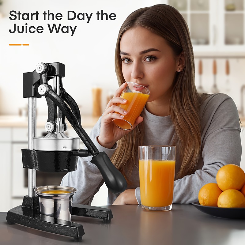 Professional Citrus Juicer, Manual Squeeze Citrus Juicer - Large Fruit for Orange Lemon