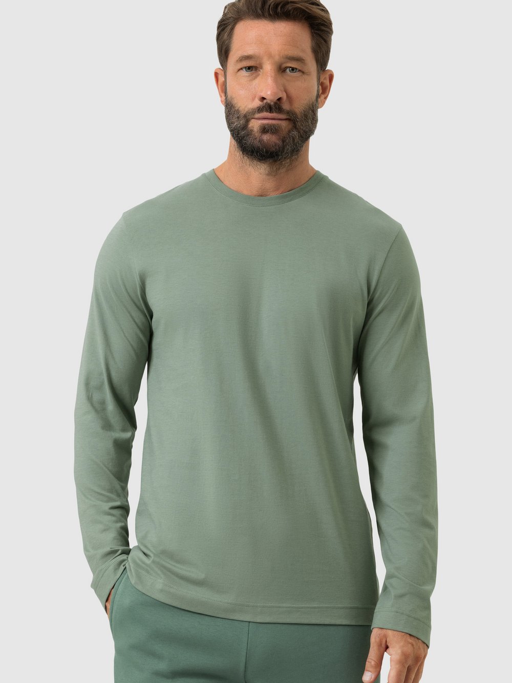 Mey Schlafanzug Oberteil Herren grün, XXL Image