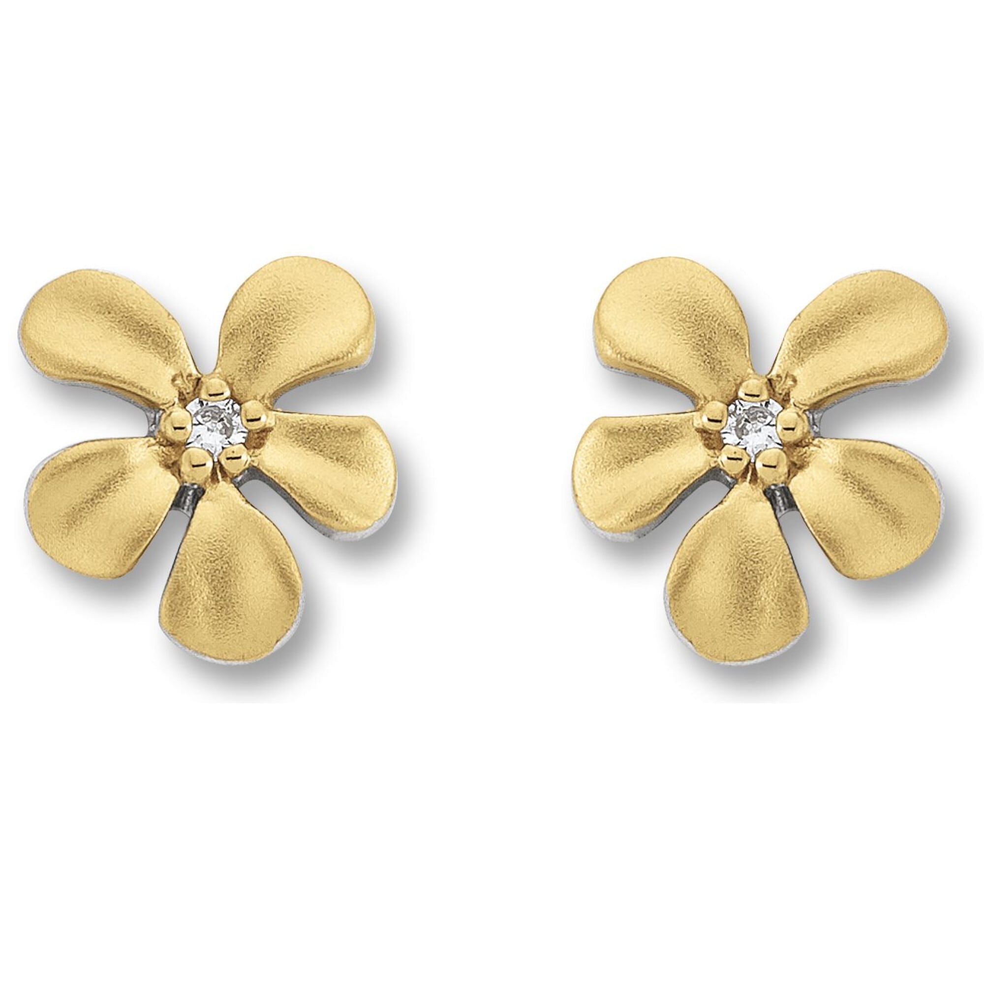 Paar Ohrhänger ONE ELEMENT "Zirkonia Blume Ohrringe Ohrstecker aus 925 Silber", silber, Ohrringe, Jungen, Kinder, Silber 925 (Sterlingsilber), Kleines Statement – persönlich, stilvoll, alltagstauglich