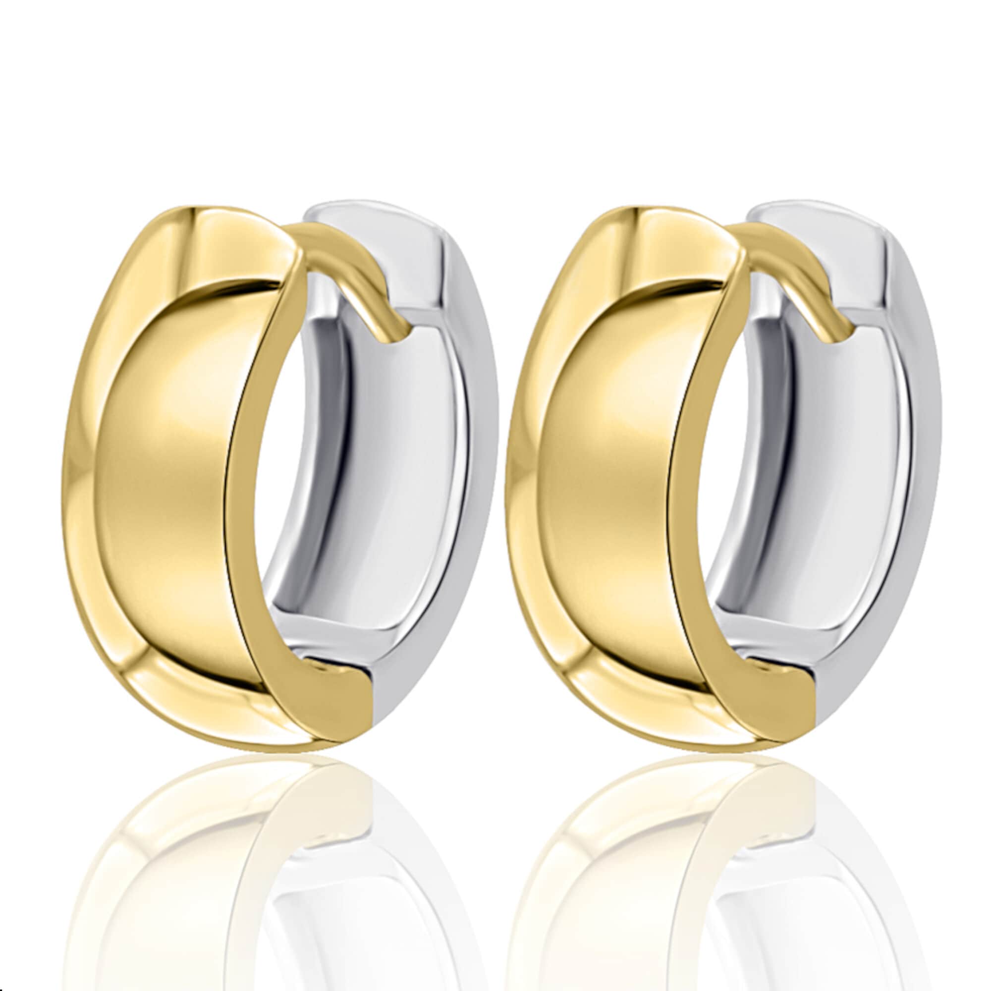 Paar Creolen ONE ELEMENT "Ohrringe Creolen aus 585 Gelbgold Ø 12,0 x 4,0 mm", silber, Ohrringe, Damen, Damen, Gelbgold 585 Gold, Gelbgold 585, Gold, Formschön & ausgewogen – dezente Anmutung mit Stil