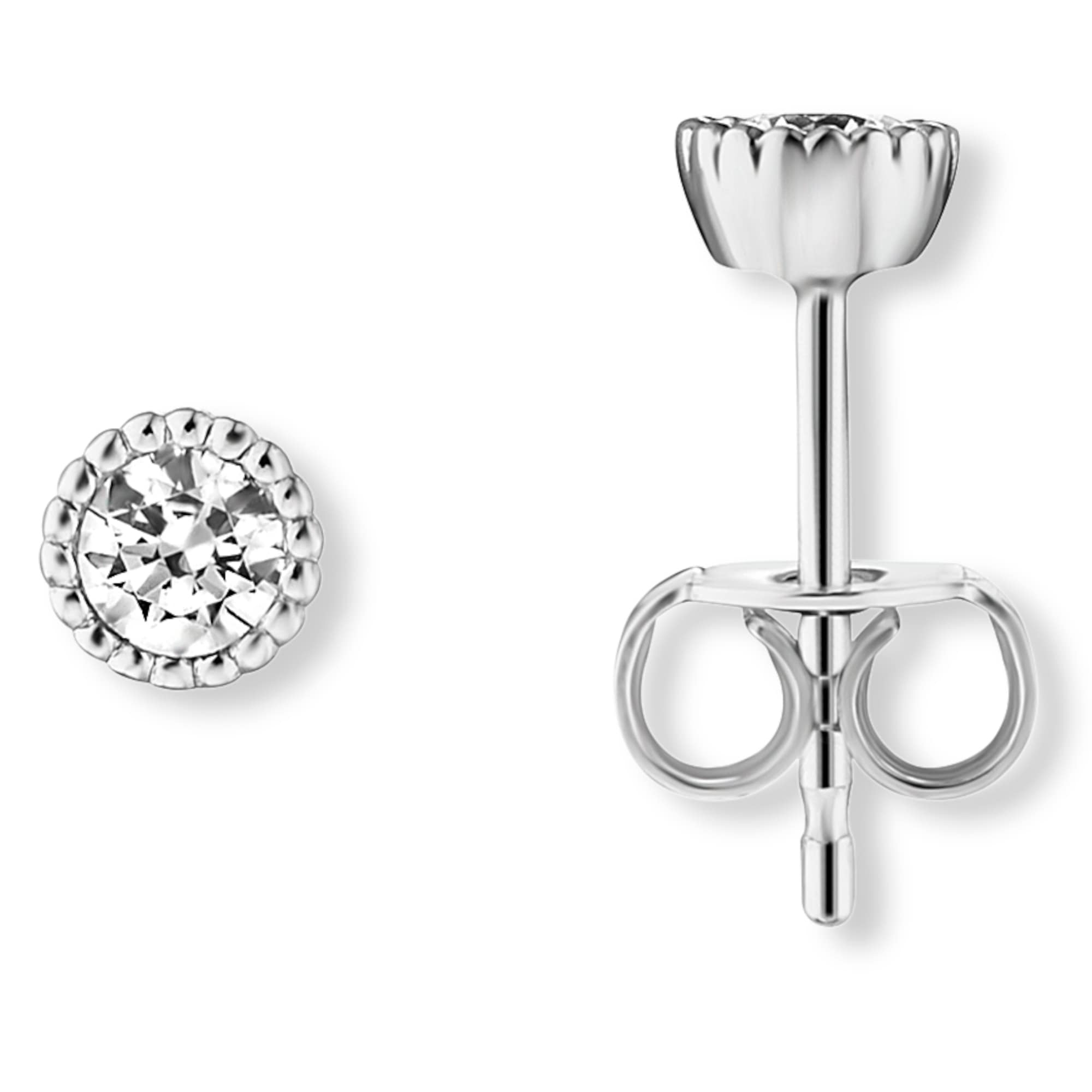 Paar Ohrhänger ONE ELEMENT "Zirkonia Ohrringe Ohrstecker aus 333 Weißgold", silber, Ohrringe, Damen, Damen,mit Zirkonia, Gold Weißgold 333, Gold, Weißgold 333, Ihr persönliches Symbol – liebevoll gearbeitet für jeden Tag