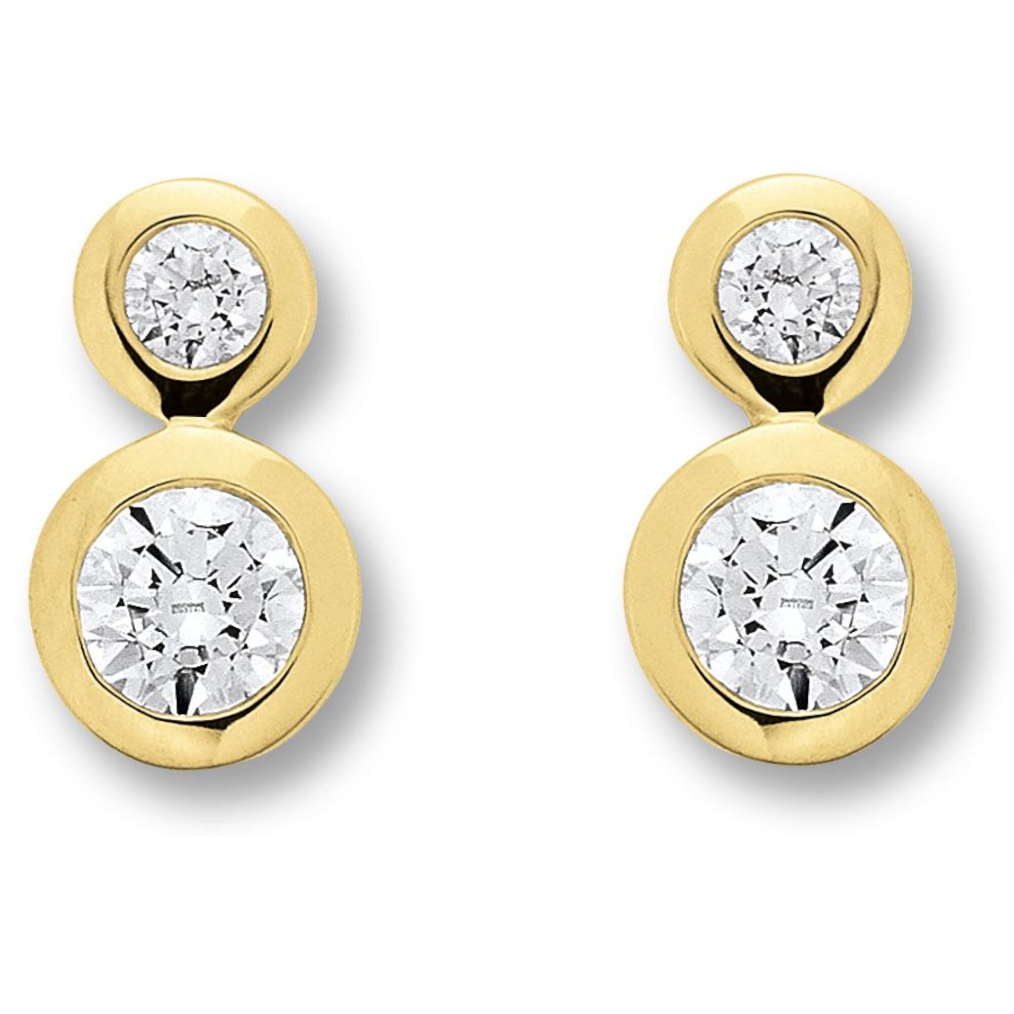 Paar Ohrhänger ONE ELEMENT "Zirkonia Ohrringe Ohrstecker aus 333 Gelbgold", gold, Ohrringe, Damen, Damen,mit Zirkonia, Gelbgold 333 Gold, Gelbgold 333, Gold, Bedeutungsvoll & zeitlos – ein Begleiter mit Persönlichkeit