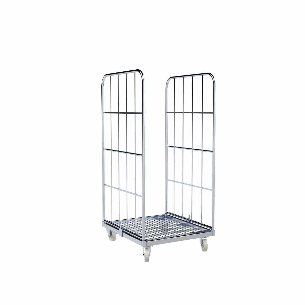 Oswald Transportgeräte Rollbehälter 2-seitig, Rollplatte aus Metall, 724 x 815 x 1.530 mm, 500 kg, Nutzhöhe 1.340 mm Image